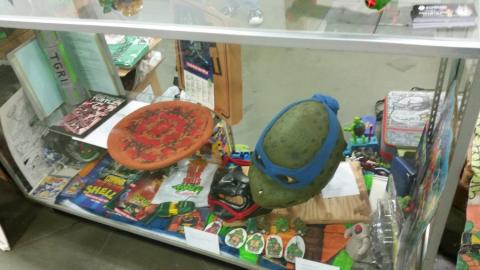 Display Case at the Cowabunga Corner booth for Fandom Fest 2015